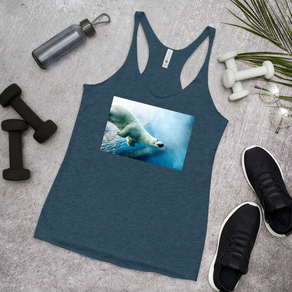 WanderBack Racerback Women's Tank Top - Polar Dip