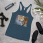 WanderBack Racerback Women's Tank Top - Blue Eyed Leopard