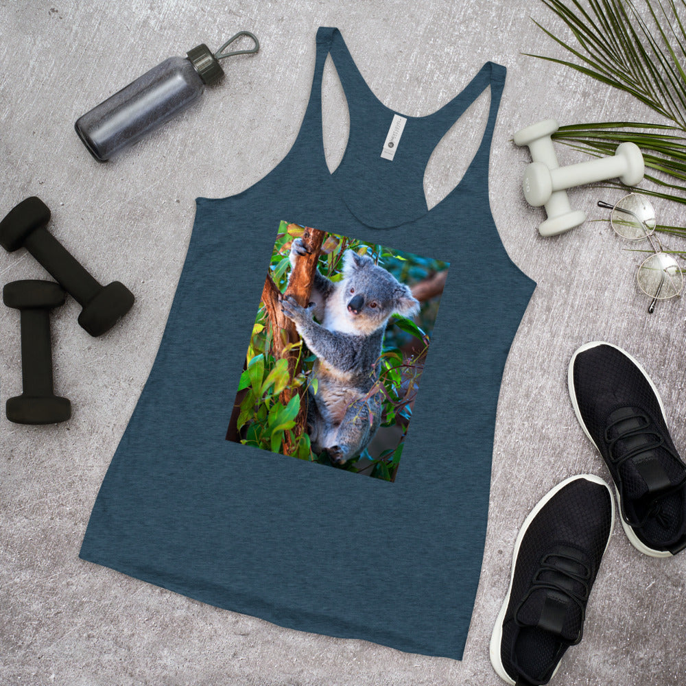 WanderBack Racerback Women's Tank Top - Koala in a Tree