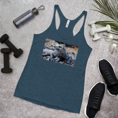 Racerback Tank Top - Galapagos Blue Marine Iguana
