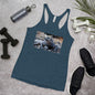 Racerback Tank Top - Galapagos Blue Marine Iguana