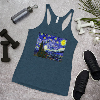 WanderBack Racerback Women's Tank Top - Starry Night