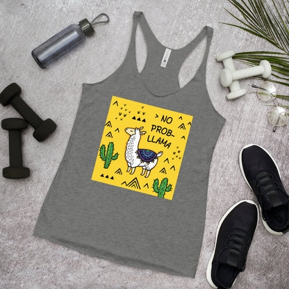WanderBack Racerback Women's Tank Top - NO PROB-LLAMA