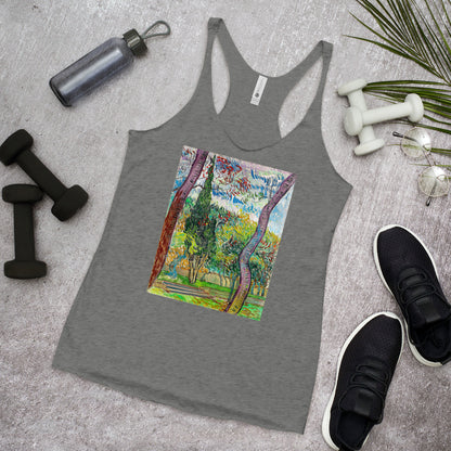 WanderBack Racerback Women's Tank Top - van Gogh: Parc at Saint-Paul Hospital