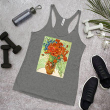 Load image into Gallery viewer, Racerback Tank Top - van Gogh: Cornflowers &amp; Poppies
