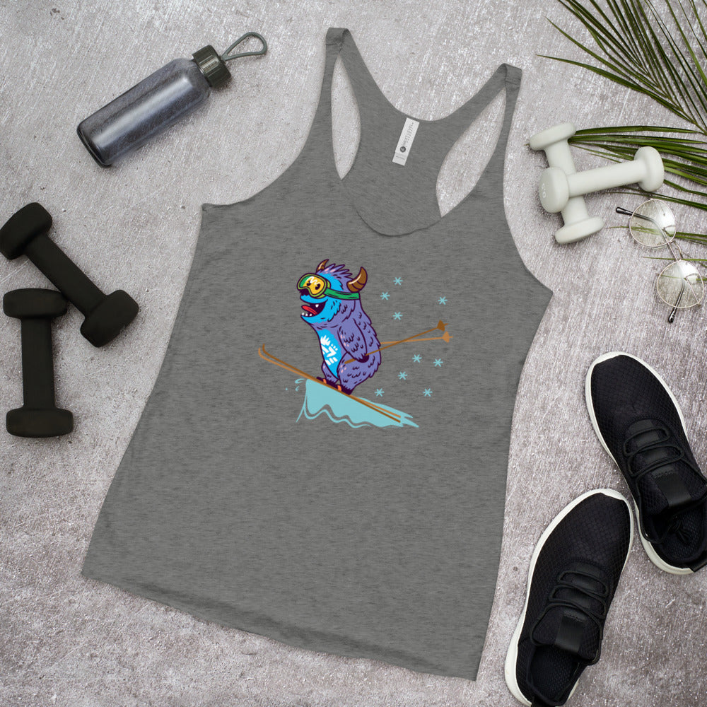 WanderBack Racerback Women's Tank Top - Yeti Lift Off!