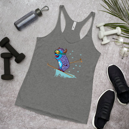 WanderBack Racerback Women's Tank Top - Yeti Lift Off!