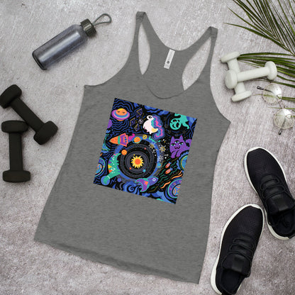WanderBack Racerback Women's Tank Top - The Solar System