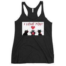 Load image into Gallery viewer, Racerback Tank Top - I love you!
