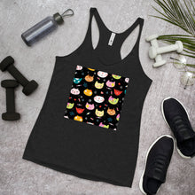 Load image into Gallery viewer, Racerback Tank Top - Cat Faces
