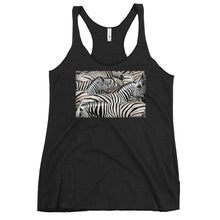 Load image into Gallery viewer, Racerback Tank Top - Sharp Dressed Zebras
