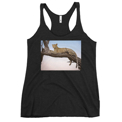 WanderBack Racerback Women's Tank Top - Leopard Sunset