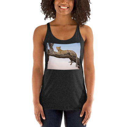 WanderBack Racerback Women's Tank Top - Leopard Sunset