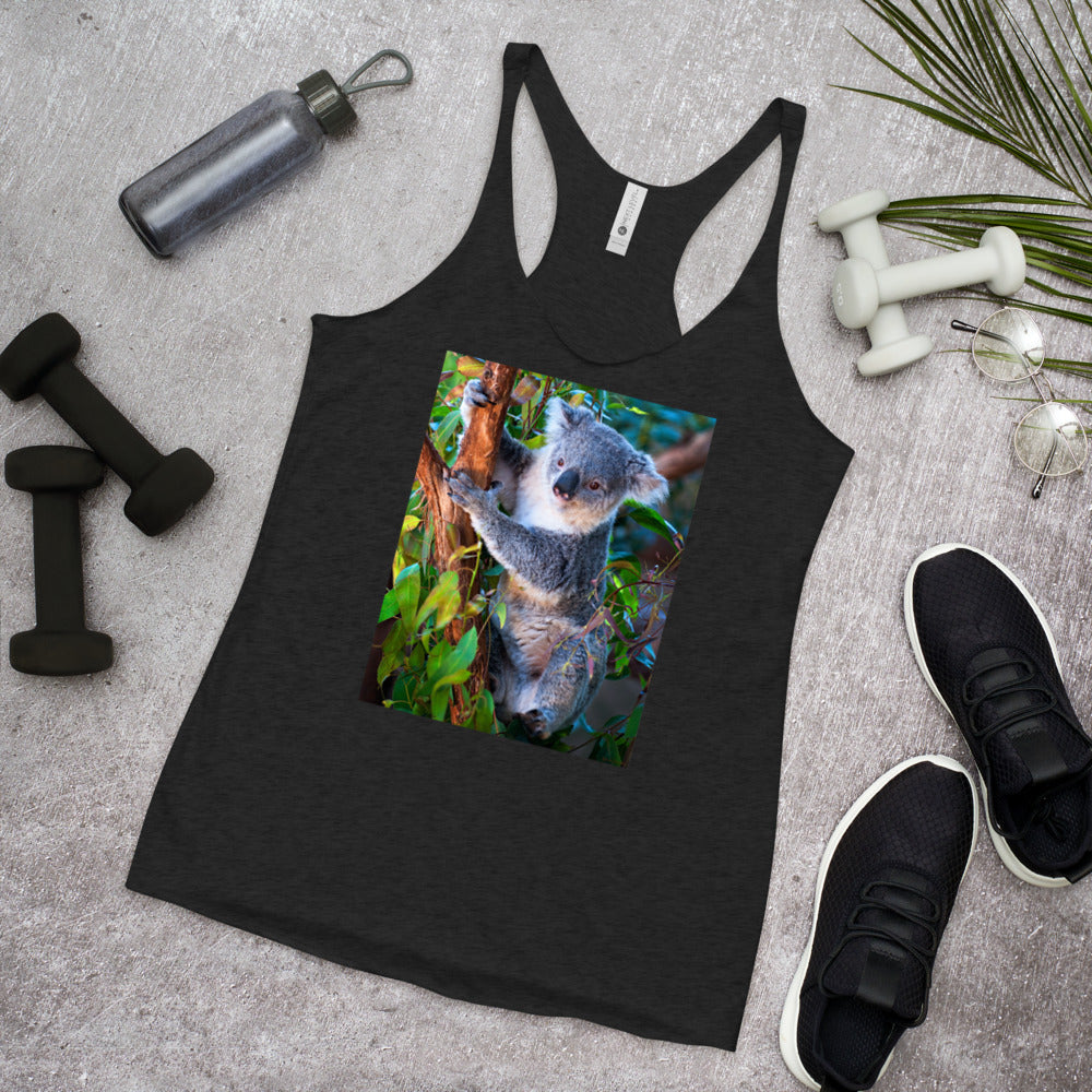 WanderBack Racerback Women's Tank Top - Koala in a Tree