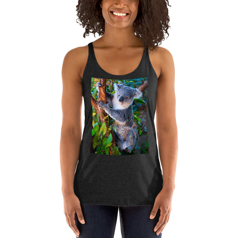 WanderBack Racerback Women's Tank Top - Koala in a Tree