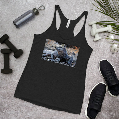 Racerback Tank Top - Galapagos Blue Marine Iguana