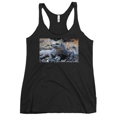 Racerback Tank Top - Galapagos Blue Marine Iguana