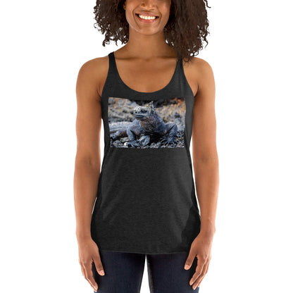 Racerback Tank Top - Galapagos Blue Marine Iguana