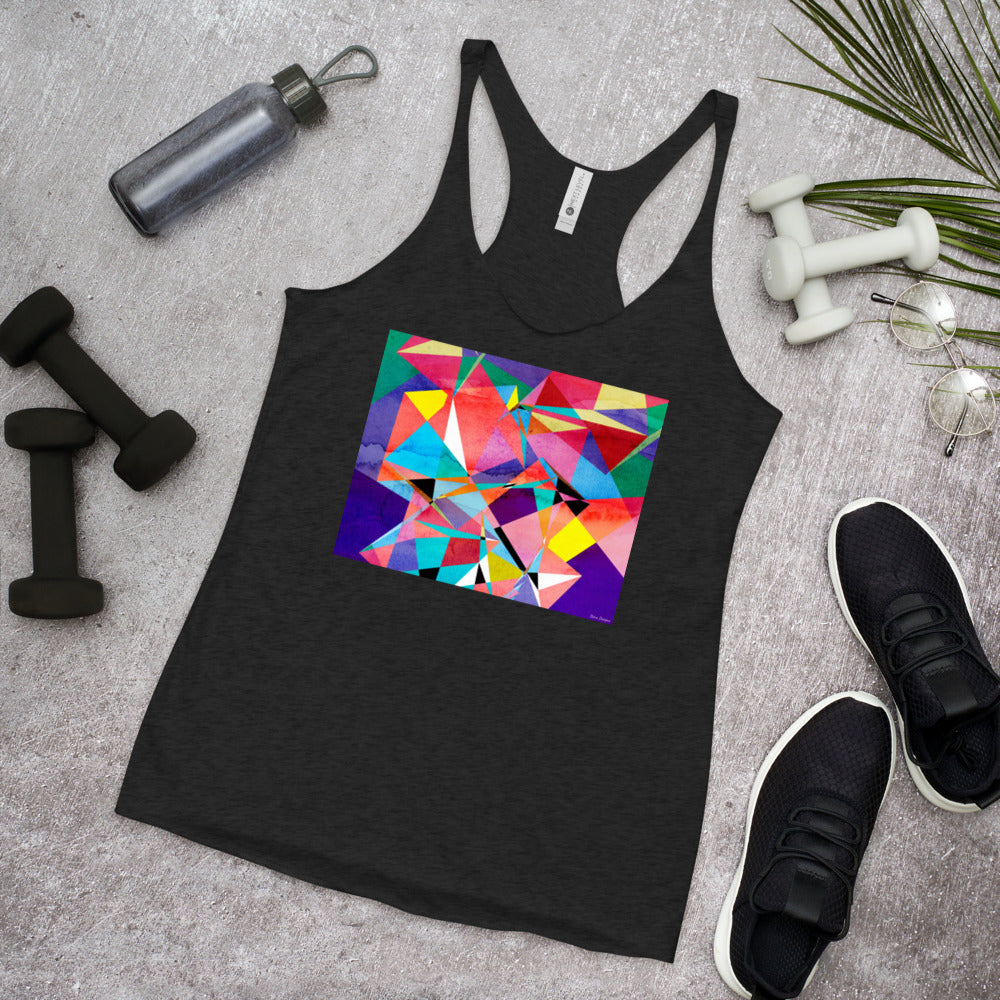 Racerback Tank Top - Abstract Triangles