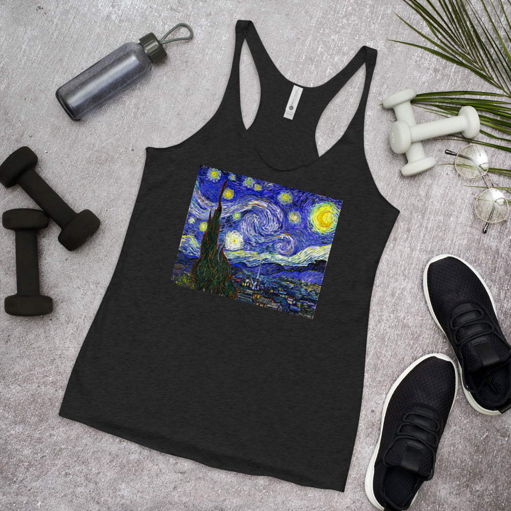 WanderBack Racerback Women's Tank Top - Starry Night