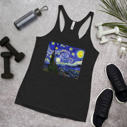 WanderBack Racerback Women's Tank Top - Starry Night