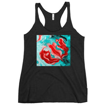 Load image into Gallery viewer, Racerback Tank Top - Red Flower Watercolor #4
