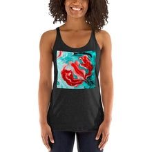 Load image into Gallery viewer, Racerback Tank Top - Red Flower Watercolor #4
