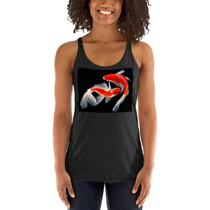 WanderBack Racerback Women's Tank Top - Two Koi