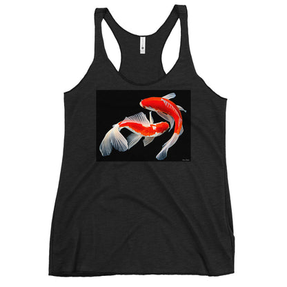 WanderBack Racerback Women's Tank Top - Two Koi