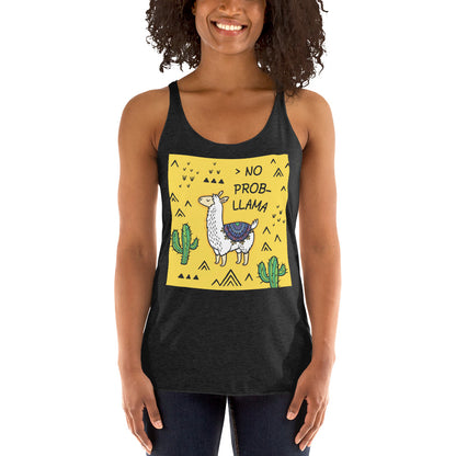 WanderBack Racerback Women's Tank Top - NO PROB-LLAMA