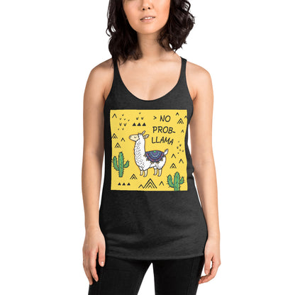 WanderBack Racerback Women's Tank Top - NO PROB-LLAMA