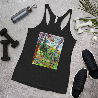 WanderBack Racerback Women's Tank Top - van Gogh: Parc at Saint-Paul Hospital