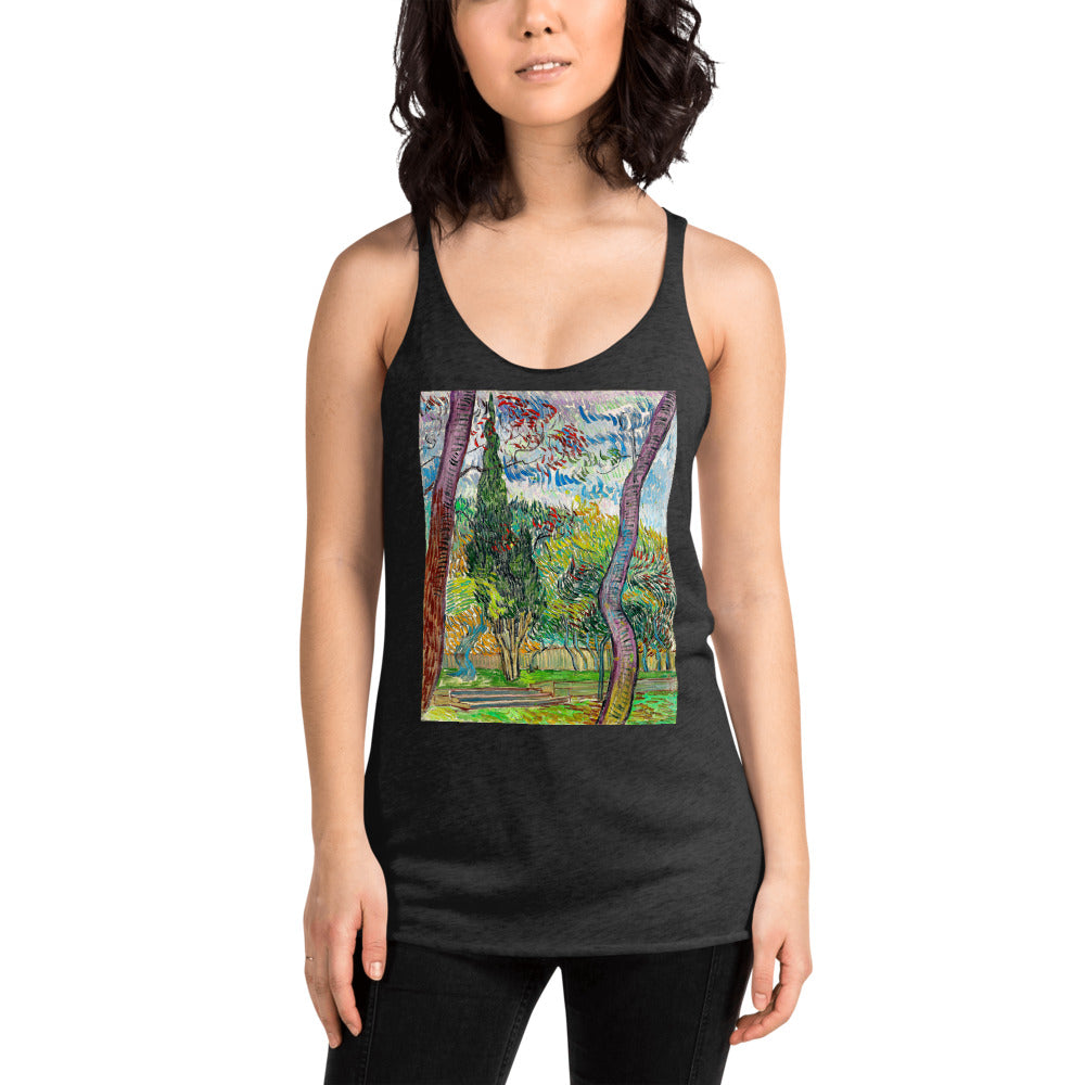 WanderBack Racerback Women's Tank Top - van Gogh: Parc at Saint-Paul Hospital