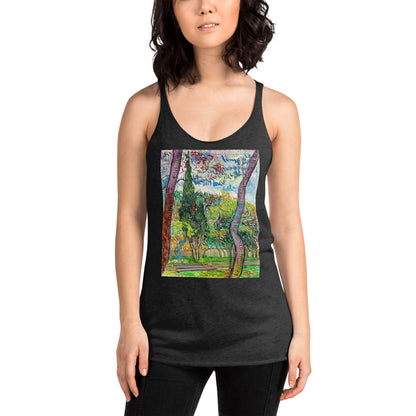 WanderBack Racerback Women's Tank Top - van Gogh: Parc at Saint-Paul Hospital