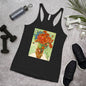 WanderBack Racerback Women's Tank Top - van Gogh: Cornflowers & Poppies