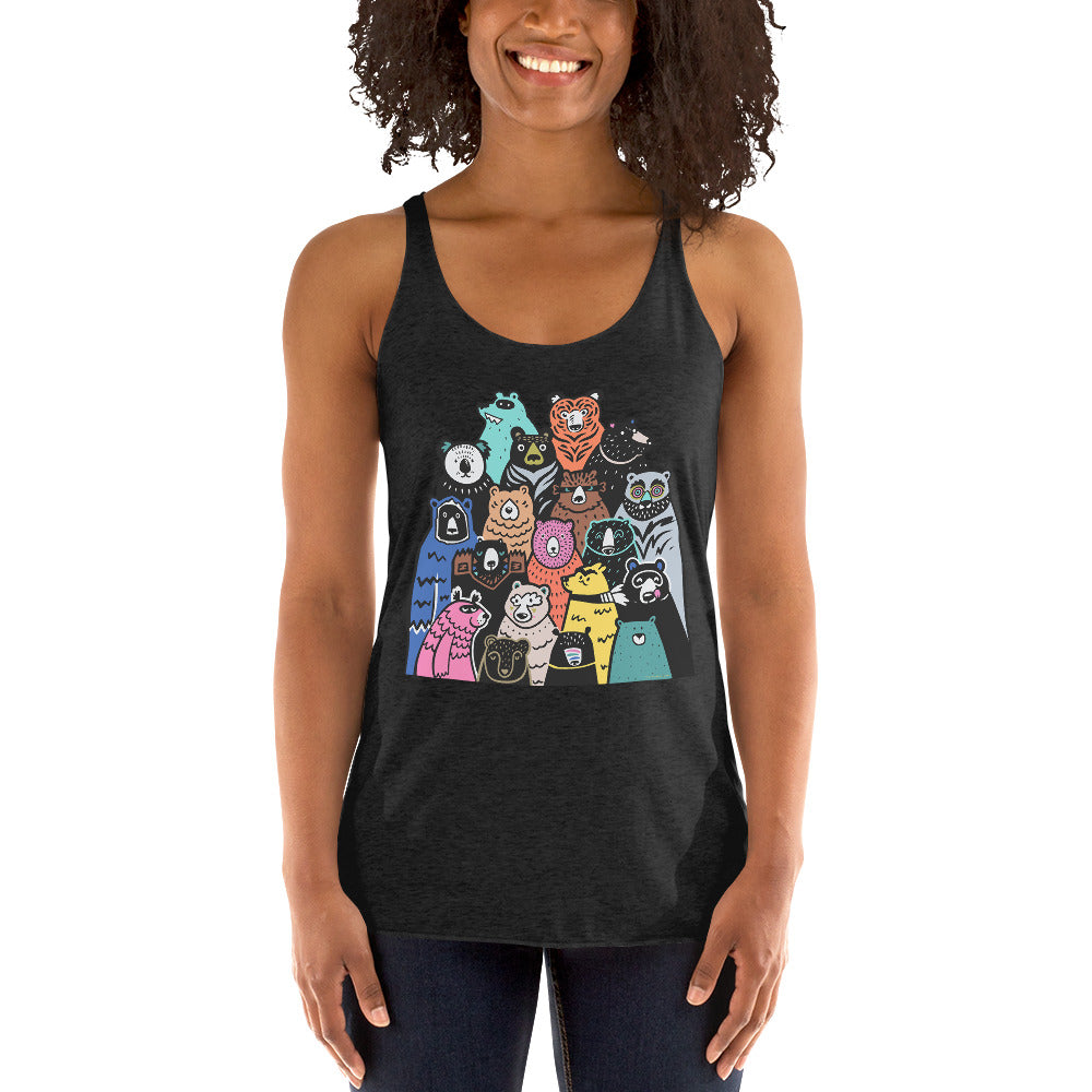 WanderBack Racerback Women's Tank Top - A Band of Bears