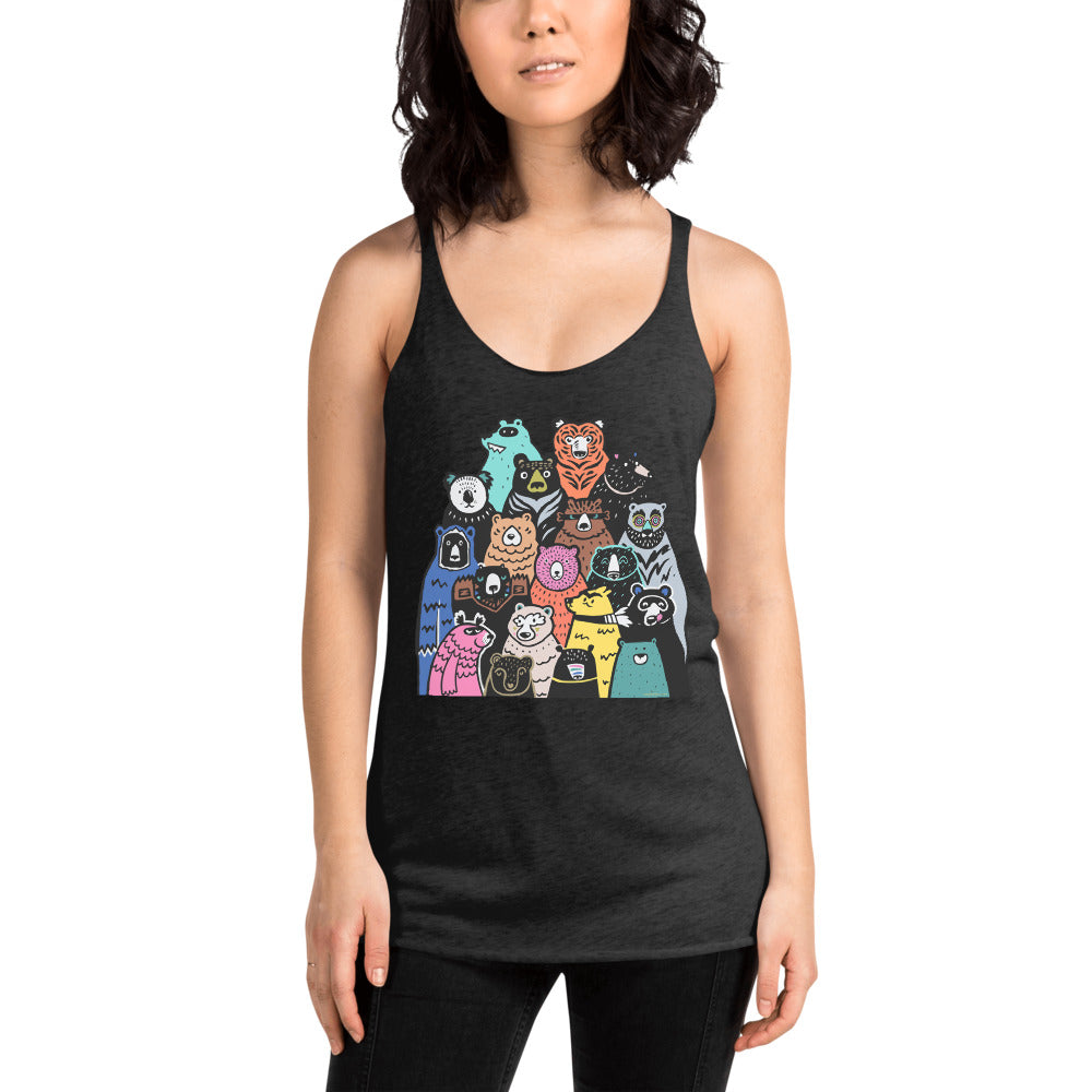 WanderBack Racerback Women's Tank Top - A Band of Bears