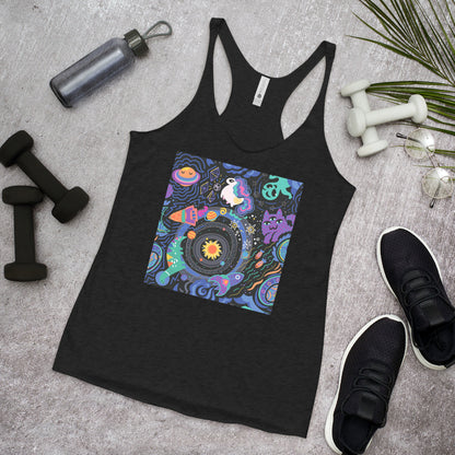 WanderBack Racerback Women's Tank Top - The Solar System