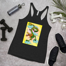 Load image into Gallery viewer, Racerback Tank Top - Yellow &amp; Green Chinese Dragon
