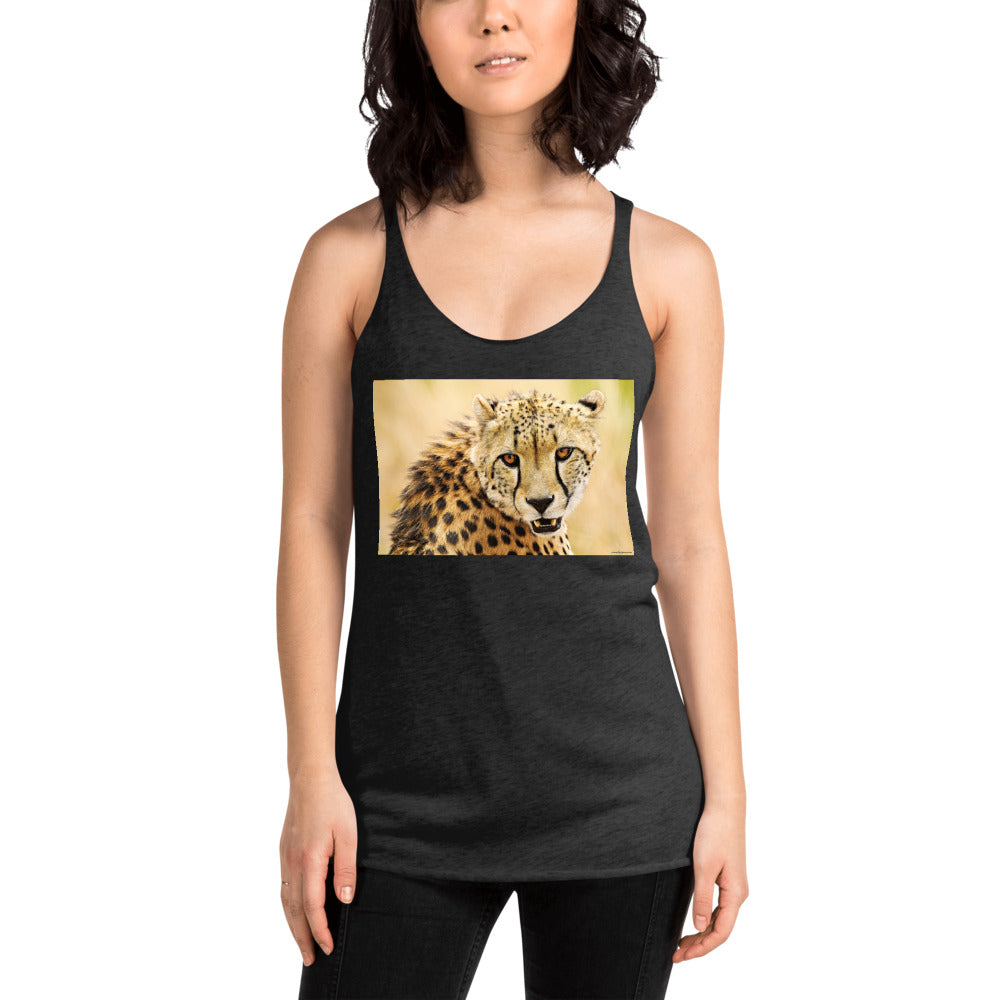 WanderBack Racerback Women's Tank - Cheetah Fangs