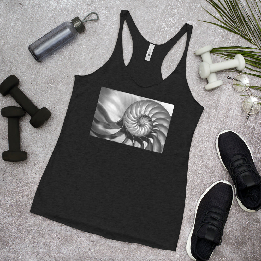 WanderBack Racerback Women's Tank Top - Natures Spiral