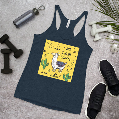 WanderBack Racerback Women's Tank Top - NO PROB-LLAMA