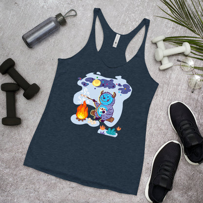 WanderBack Racerback Women's Tank Top - Yeti Campfire