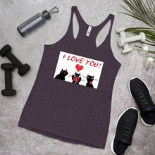 Load image into Gallery viewer, Racerback Tank Top - I love you!
