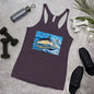 WanderBack Racerback Women's Tank Top - Dolphin Splash