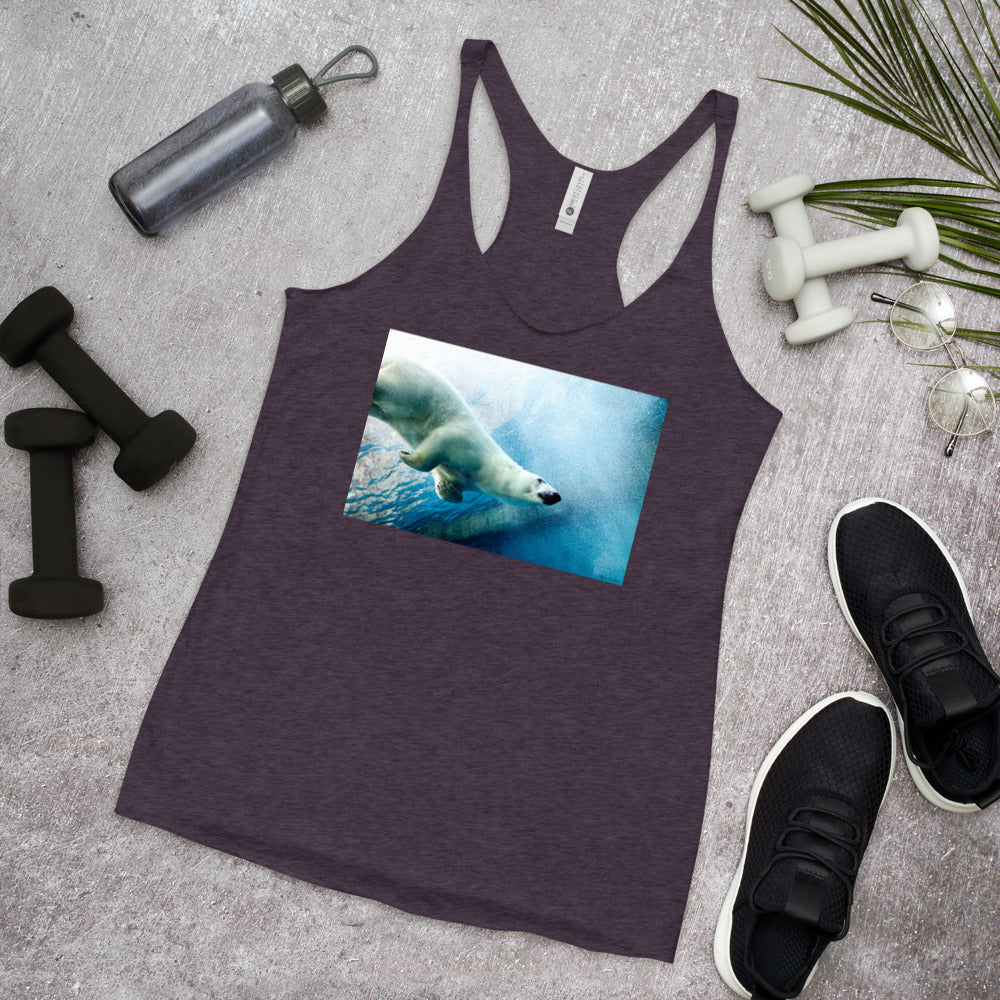WanderBack Racerback Women's Tank Top - Polar Dip
