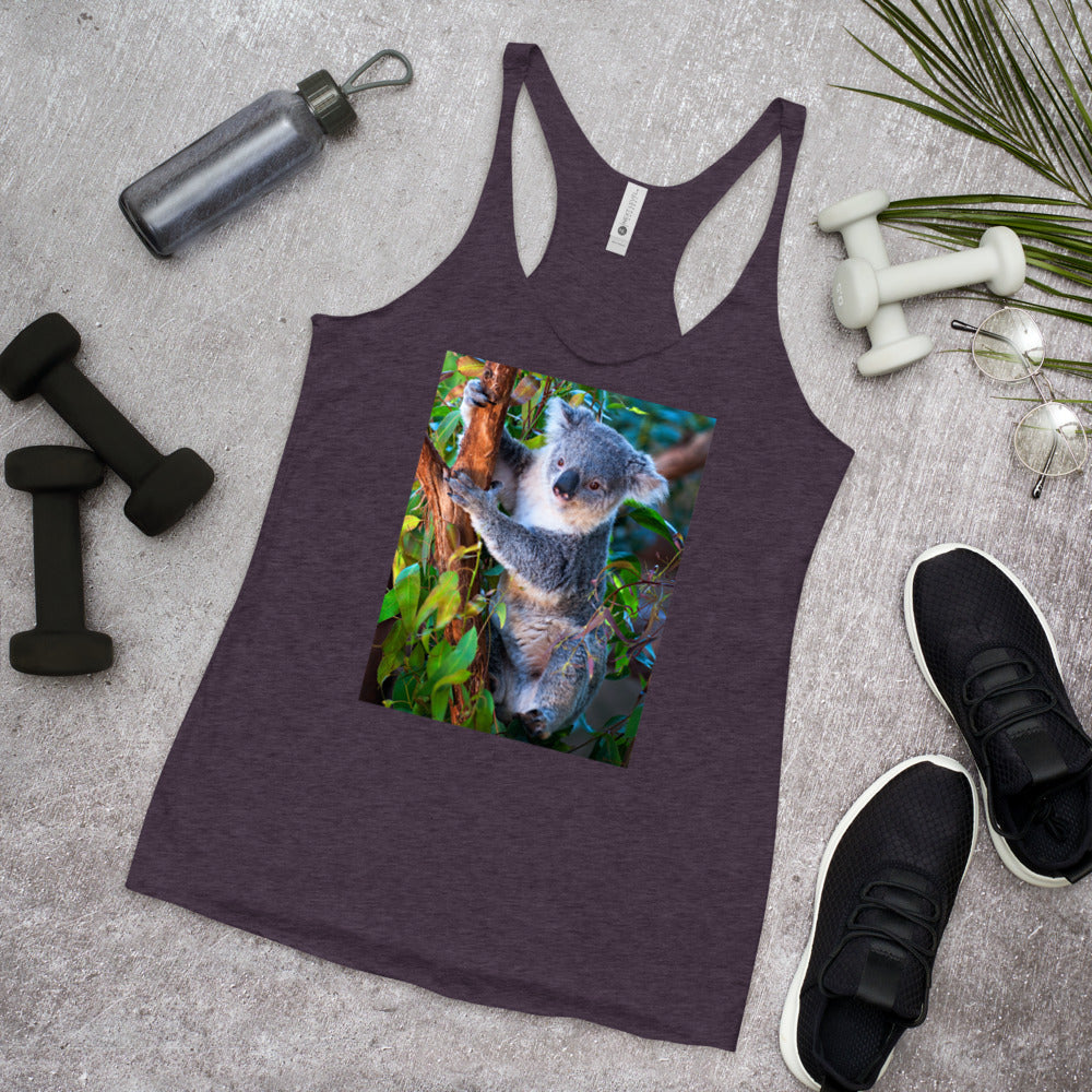 WanderBack Racerback Women's Tank Top - Koala in a Tree