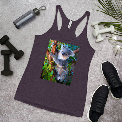 WanderBack Racerback Women's Tank Top - Koala in a Tree