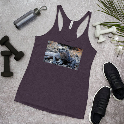 Racerback Tank Top - Galapagos Blue Marine Iguana