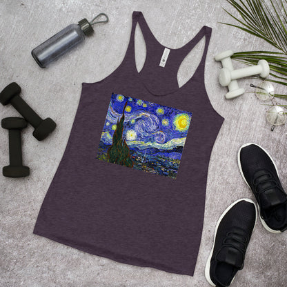 WanderBack Racerback Women's Tank Top - Starry Night